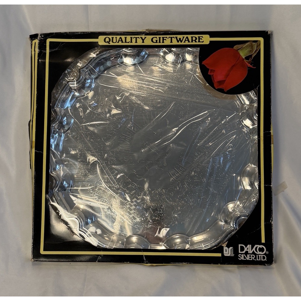 Vintage Davco Silver Ltd. Anniversary Platter in Original Box